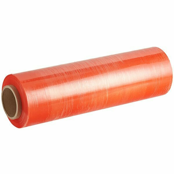 Lavex 18'' x 1500' 80 Gauge Orange Tint Stretch Wrap / Hand Film, 4PK 183HFORN1500